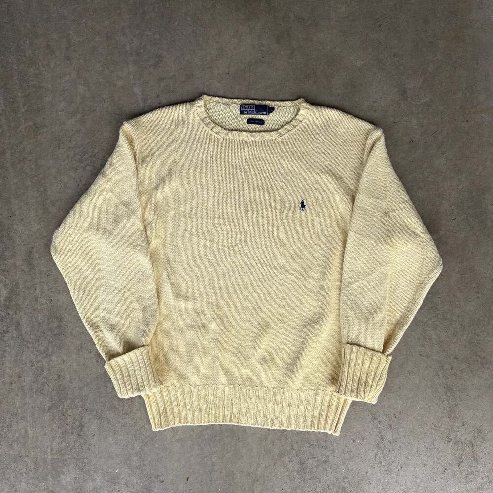 Vintage Polo Ralph Lauren Rib-Knit Sweater 100% Cotton Size L